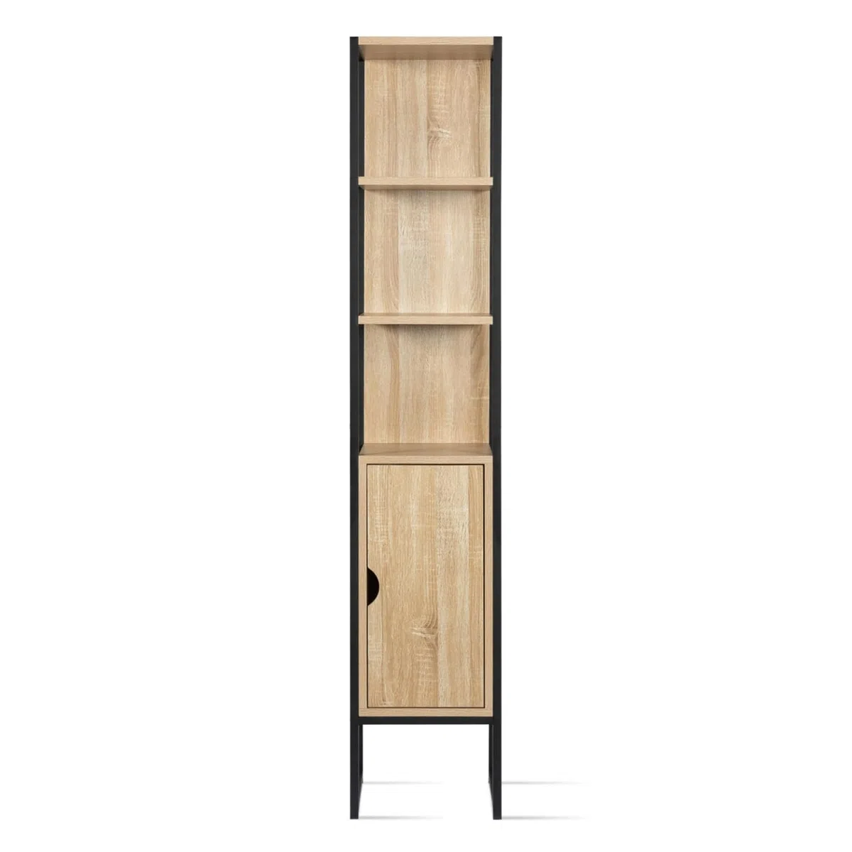 IDMarket - Mueble columna baño Detroit 1 puerta diseño industrial
