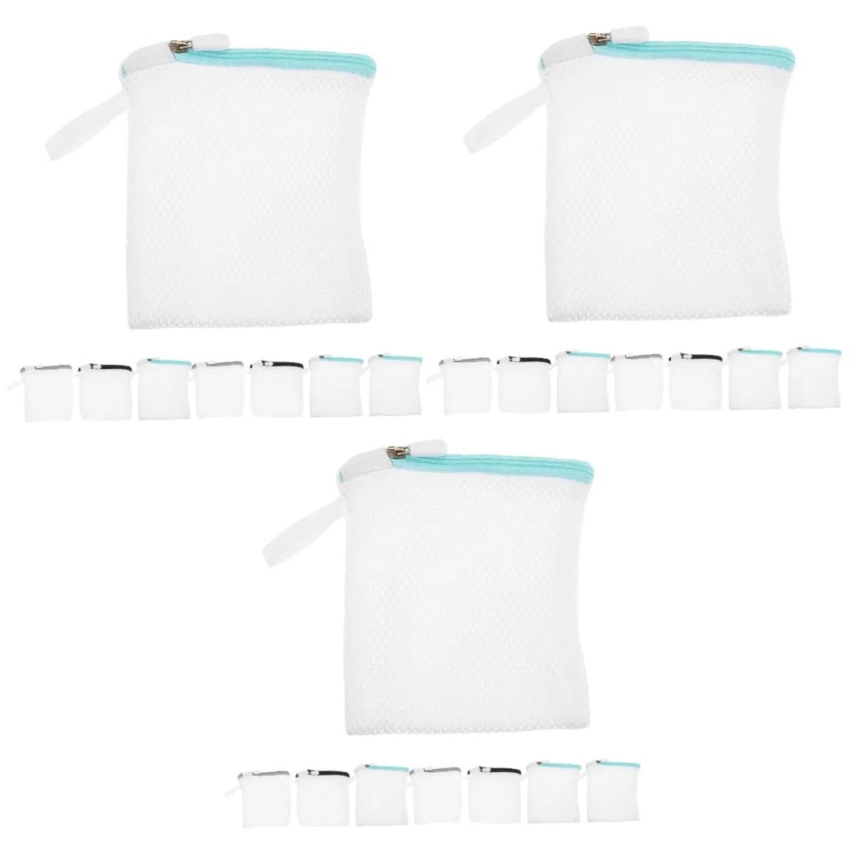 Alipis 24piezas Bolsa De Lavandería De Malla Reutilizable Para Ropa Organizador De Lavado Multiusos Para Ropa Interior y Calcetines Para Viajes y Camping