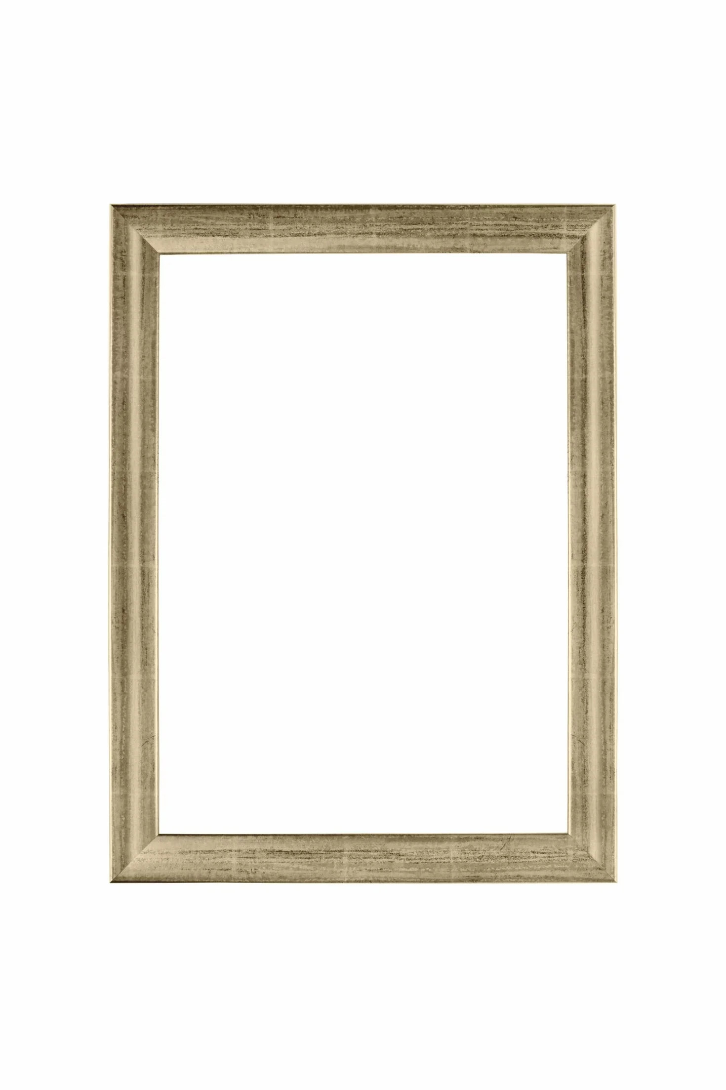 Marco de fotos FRAMO de madera 77 x 56 cm a medida - Hoja de Plata | Tamaño seleccionable | incl. cristal acrílico antirreflejos | Marco para rompecabezas | Foto | Póster