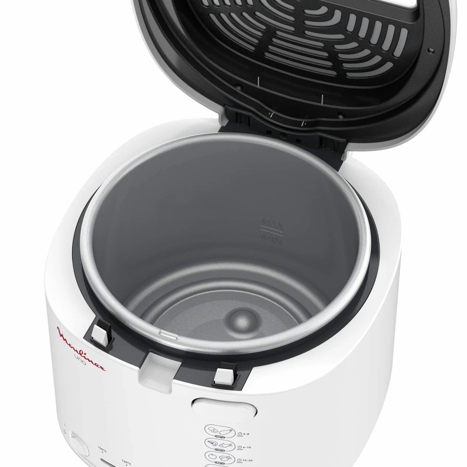 Moulinex - Freidora Uno AF2031 para 4 personas, capacidad de 1 kg, 1,8 l de aceite, color blanco