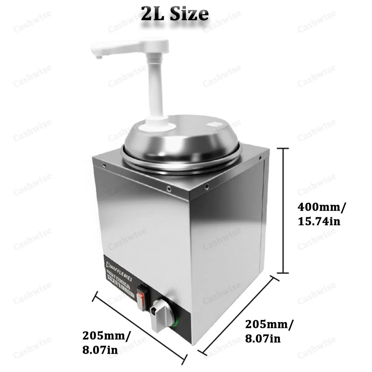 Nacho - Dispensador de queso con bomba, calentador de salsa comercial, temperatura ajustable, calentador de queso para bufé, cocina, cafetería, fiesta en casa, capacidad de 7 litros