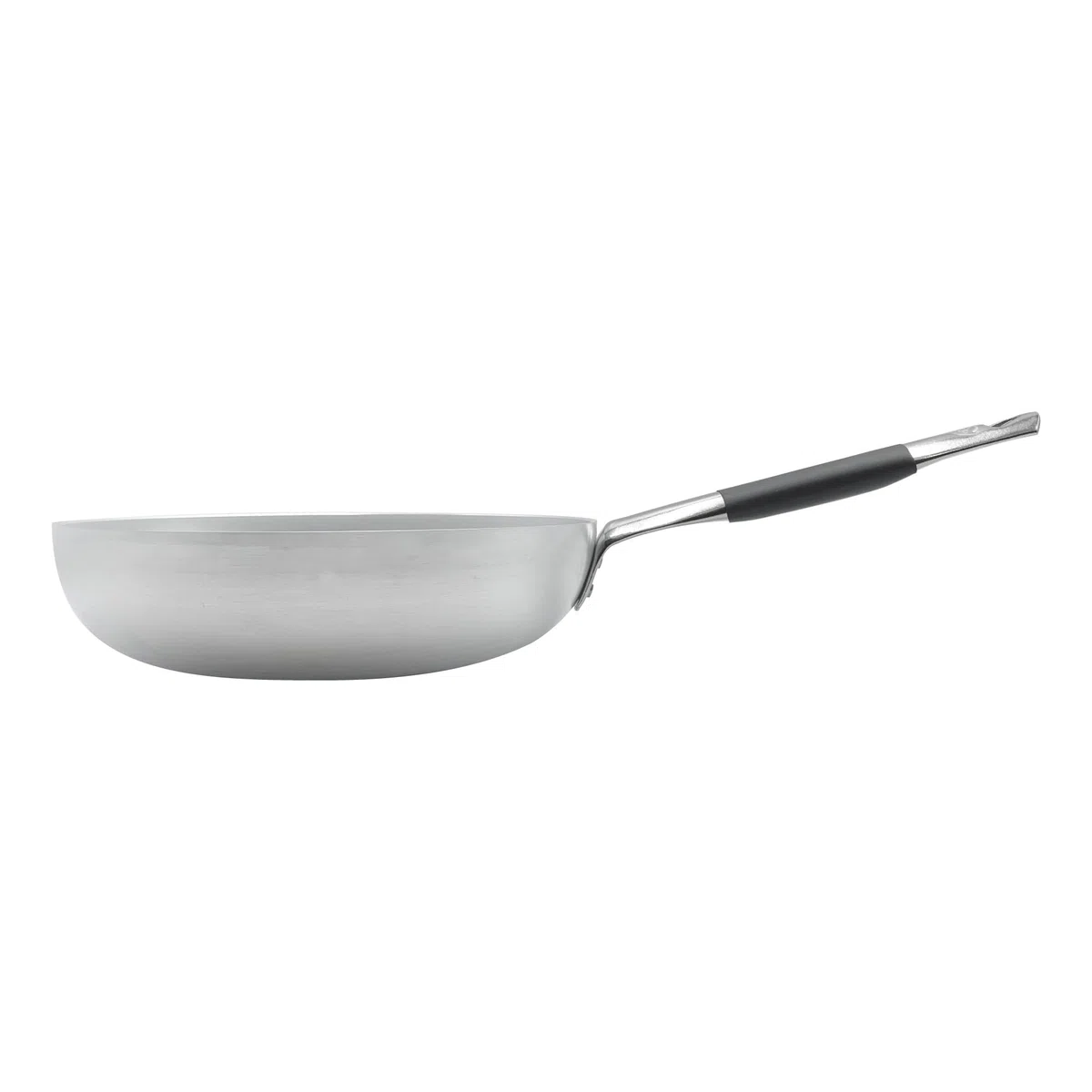 Pentole Agnelli ALMC111BPIC24 Línea de inducción de Aluminio Avellanado Alto, Fondo de inducción con 1 manija fría, 24 cm