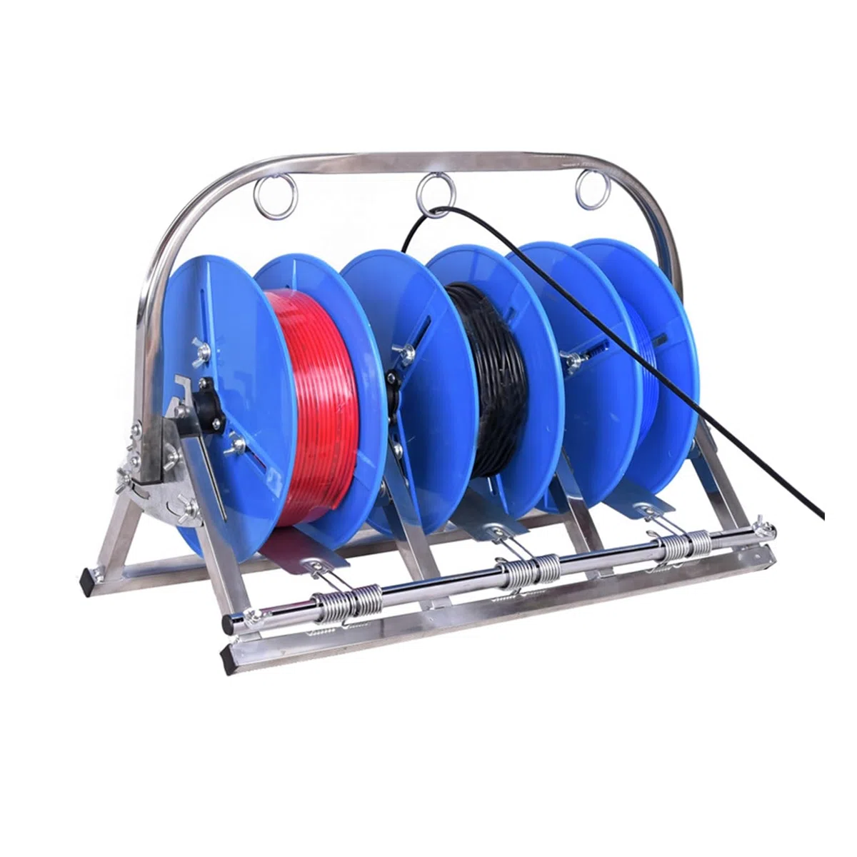 Dispensador de carretes, Estante de Alambre Plegable para carretes, Soporte de Almacenamiento de carretes de Alta Resistencia, Estante de Almacenamiento de Rollos de Cintas, para u