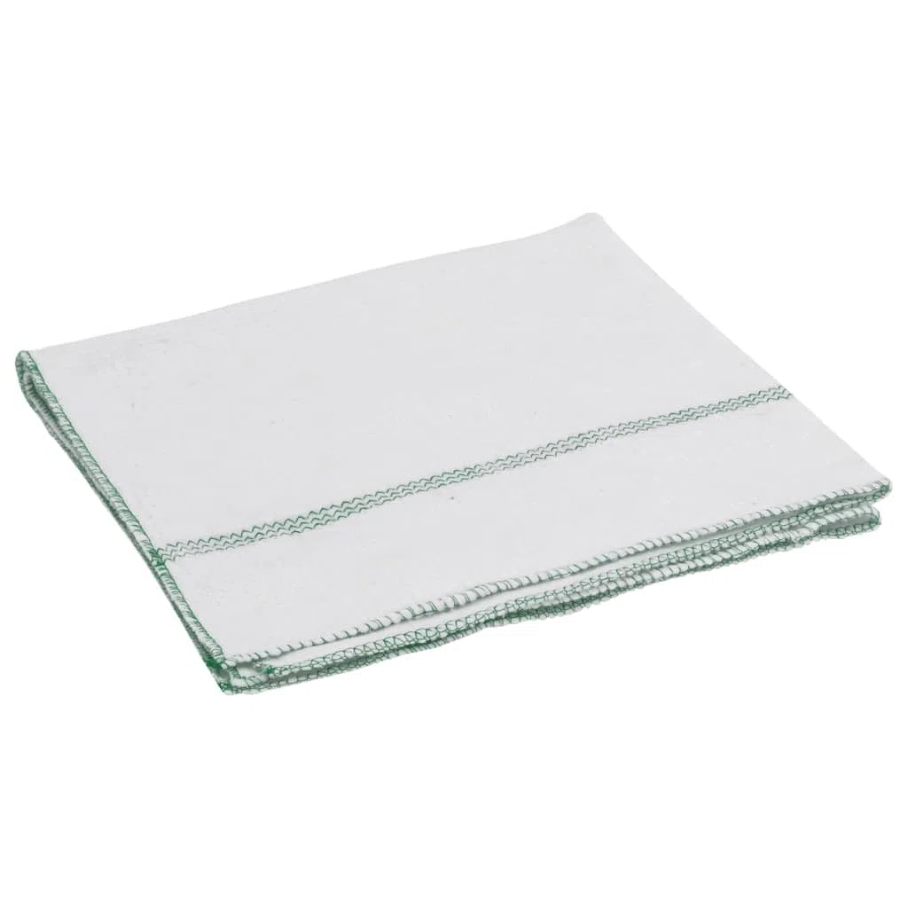 Homgoday Bayetas 50 uds Blancas con Rayas Verdes 50x60 cm Productos para Limpieza del hogar