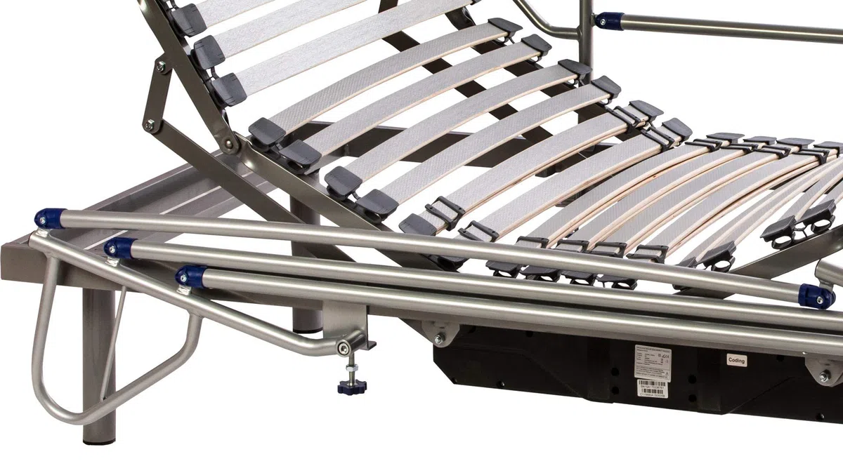 ekamia - ERIS Cama Articulada Eléctrica + Barandillas - 90cm x 190cm, Mando inalámbrico