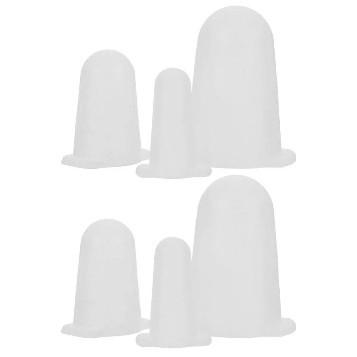 Cubiertas de Silicona 6 Piezas, en Color Claro para Boquillas de Repostería | Protegen la Punta Crema, Ajuste Mayoría de Boquillas, Juego Pequeño Mediano Grande