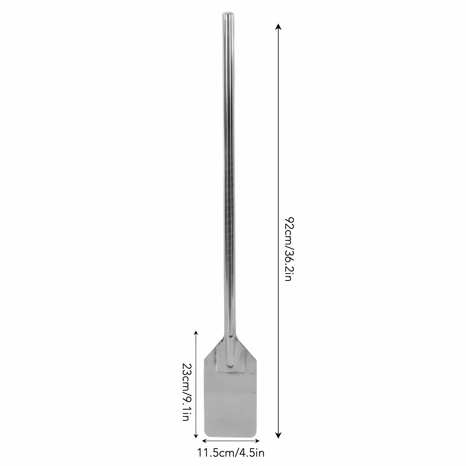 Espátula extra larga de acero inoxidable, espátula de cocina de mango largo de 77 cm, utensilios de cocina resistentes para cocinar, mezclar y preparar cerveza (92 cm)