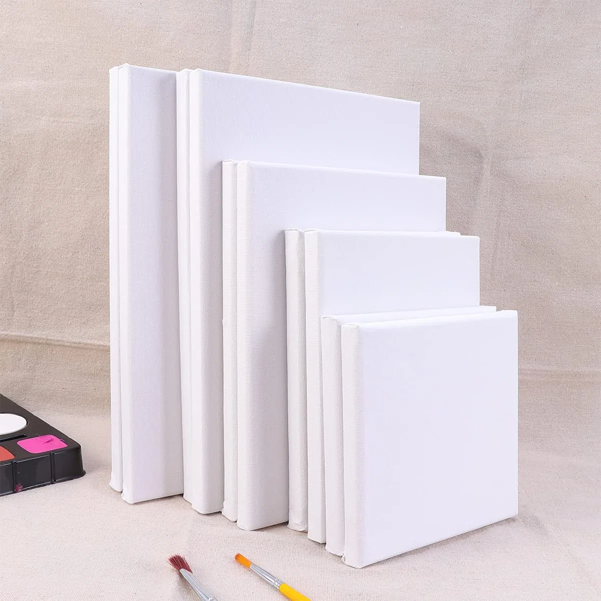 Lienzos para Pintar 1 0PCS Pintura al óleo Lienzo Pintura de Madera Marco algodón Blanco Estirado Lienzo Marco Dibujo Pintura Bricolaje Artista estirado Lienzo Paneles de Lienzo 772