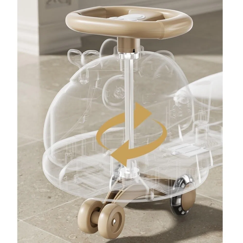Cochecito balancín, Wiggle Car Coche con música y Luces Cuerda de Transporte Rueda silenciosa Juguete for Montar for niños niñas 2 años en adelante Tarjeta oscilante(Gr�n,with Music Light)