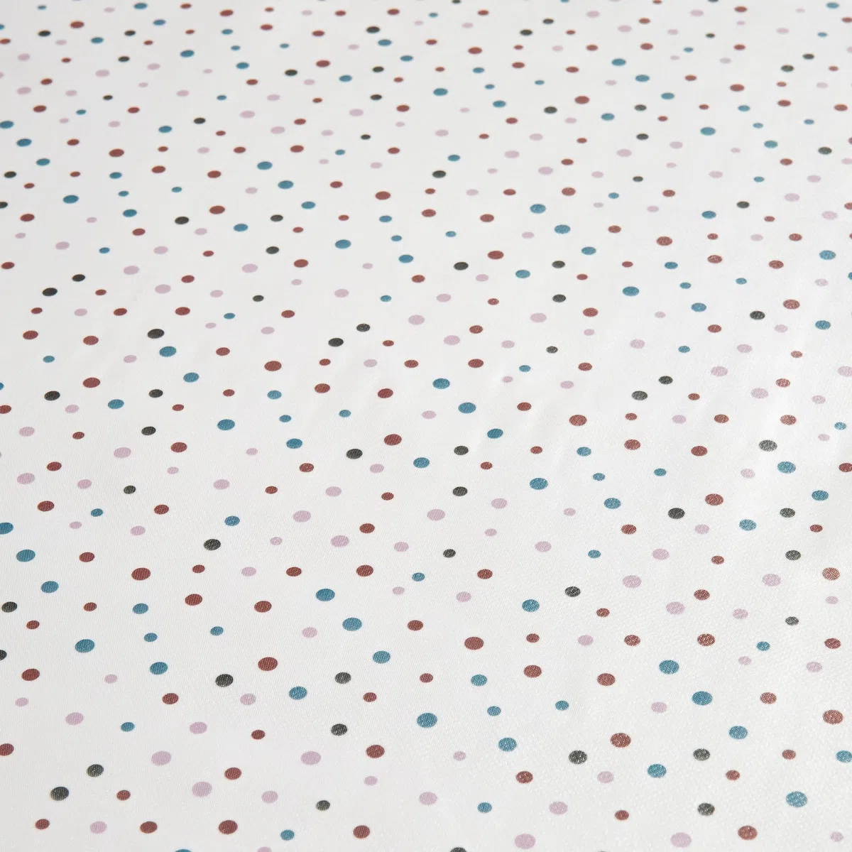 Cofan Rollo de Mantel Antimanchas de Estampado Digital con diseño con Puntos | 50% algodón y 50% PVC | Medidas: 1,40 x 25 m