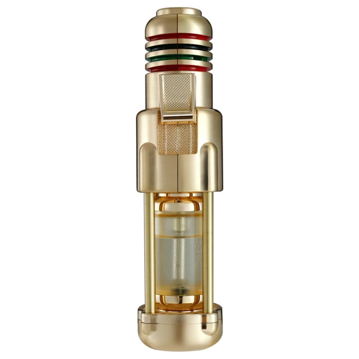 Encendedor de antorcha de butano, encendedor de llama ajustable recargable, tanque de combustible transparente para camping, barbacoa, cocina (paquete de 2) - Ideal para cocinar y asar a la parrilla