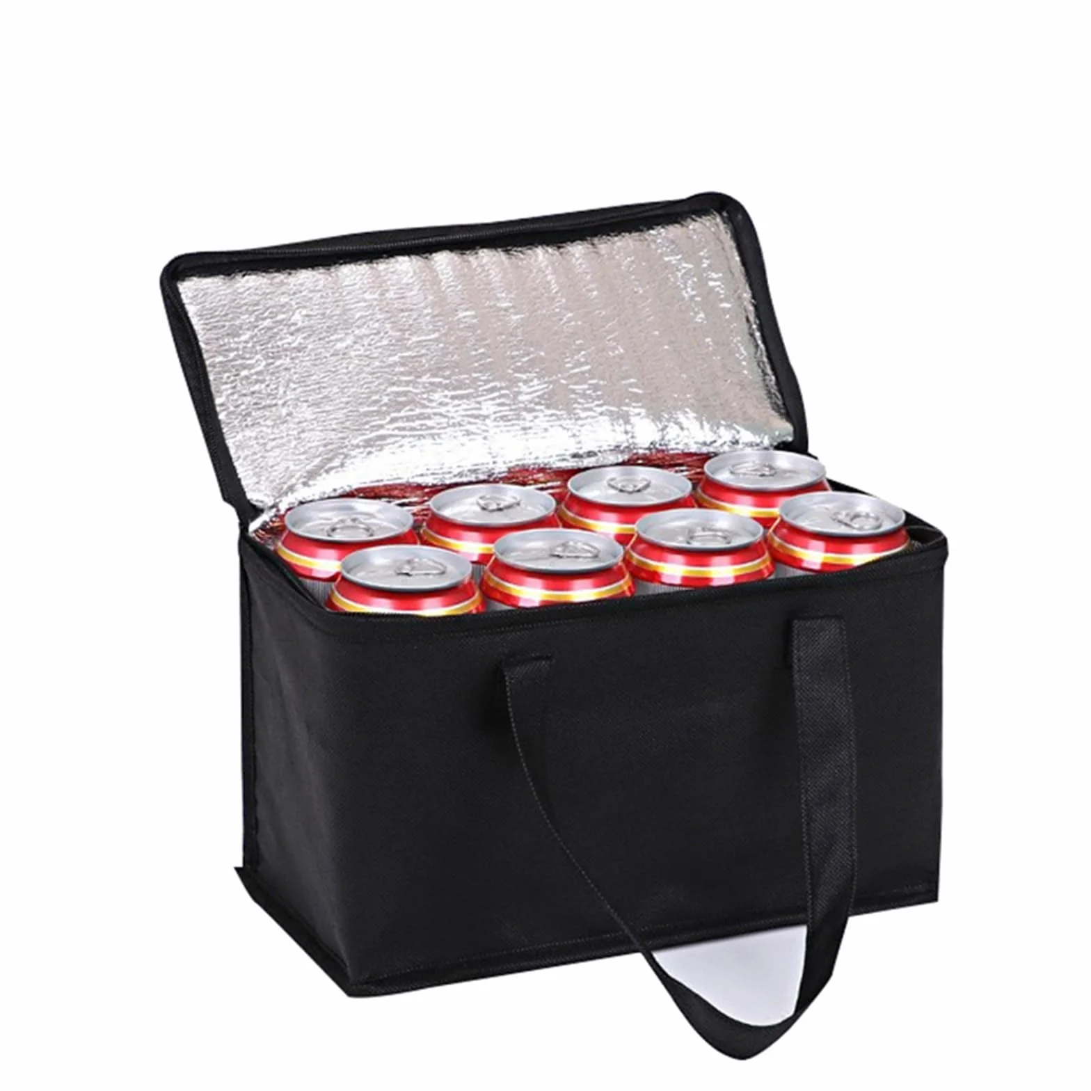 Bolsa Almuerzo Bolsa de almuerzo con aislamiento térmico y cremallera de gran capacidad, bolsas de almacenamiento, caja de bebidas más fresca, caja de comida fresca, bolsa de Picnic for acampar, 3 uds