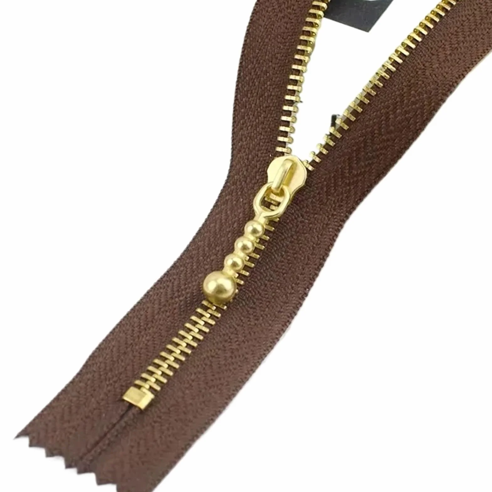 Cremallera de Metal for chaqueta, cremalleras con bloqueo automático, bolsillo reparación, cierre cremallera, Kit costura repuesto, 10/20 piezas, 12-40cm, 3#(CoffeeGold,20cm-20Pcs)