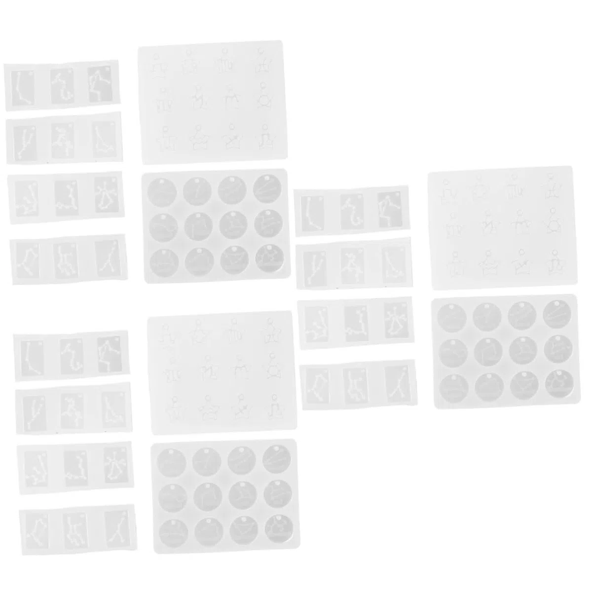 DOITOOL 3 Series Conjunto De Moldes De Silicona Para Colgantes De Constelaciones Moldes Diy Flexibles Para Manualidades Y Fabricación De Collares Fácil De Limpiar Y Desmoldar 6 Piezas X 3
