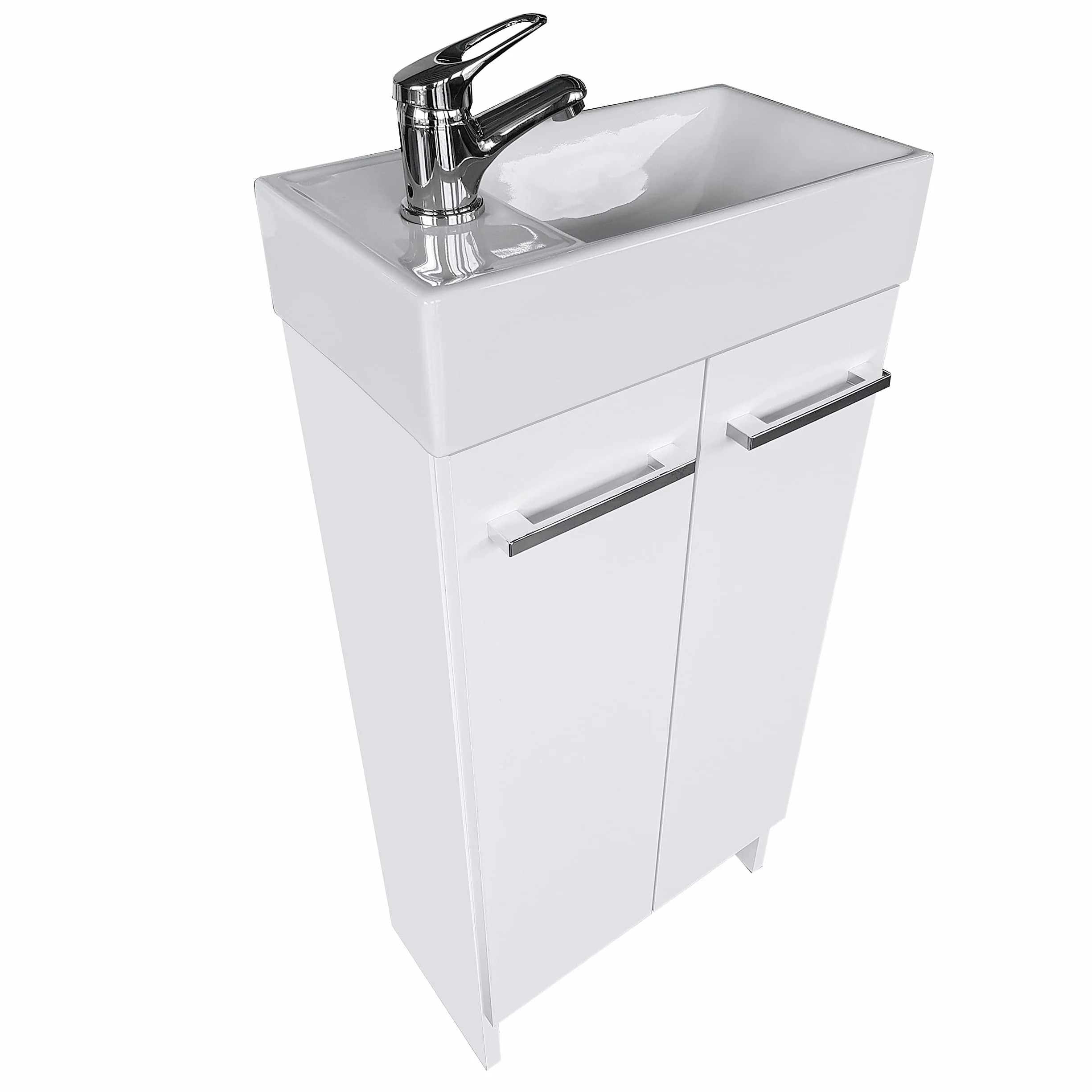 Muebles de baño con Lavabo 81 cm x 40 cm x 22 cm, Mueble baño auxilia - Mueble baño con Lavabo 40 cm, estanteria baño (Blanco)