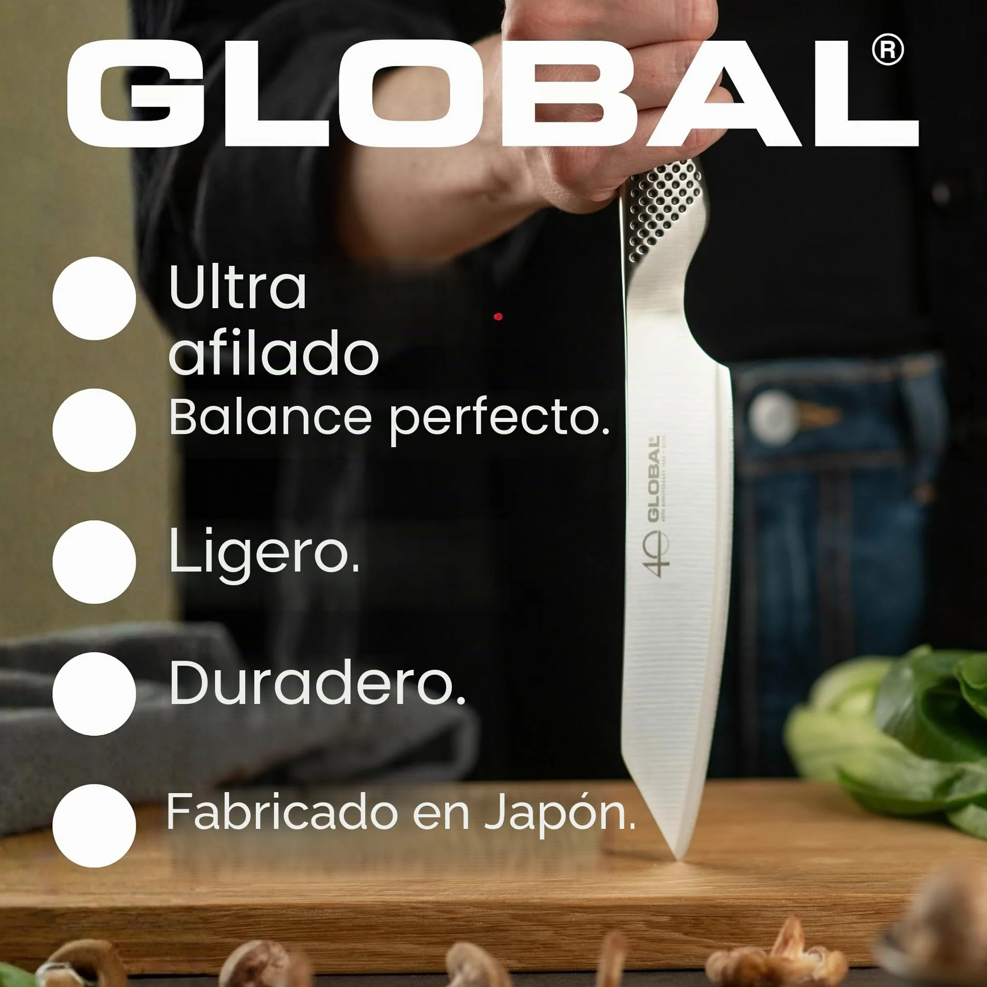 Global G-91/BW Minosharp - Afilador de cuchillos (cerámica, 2 niveles, 2,1, acero inoxidable)