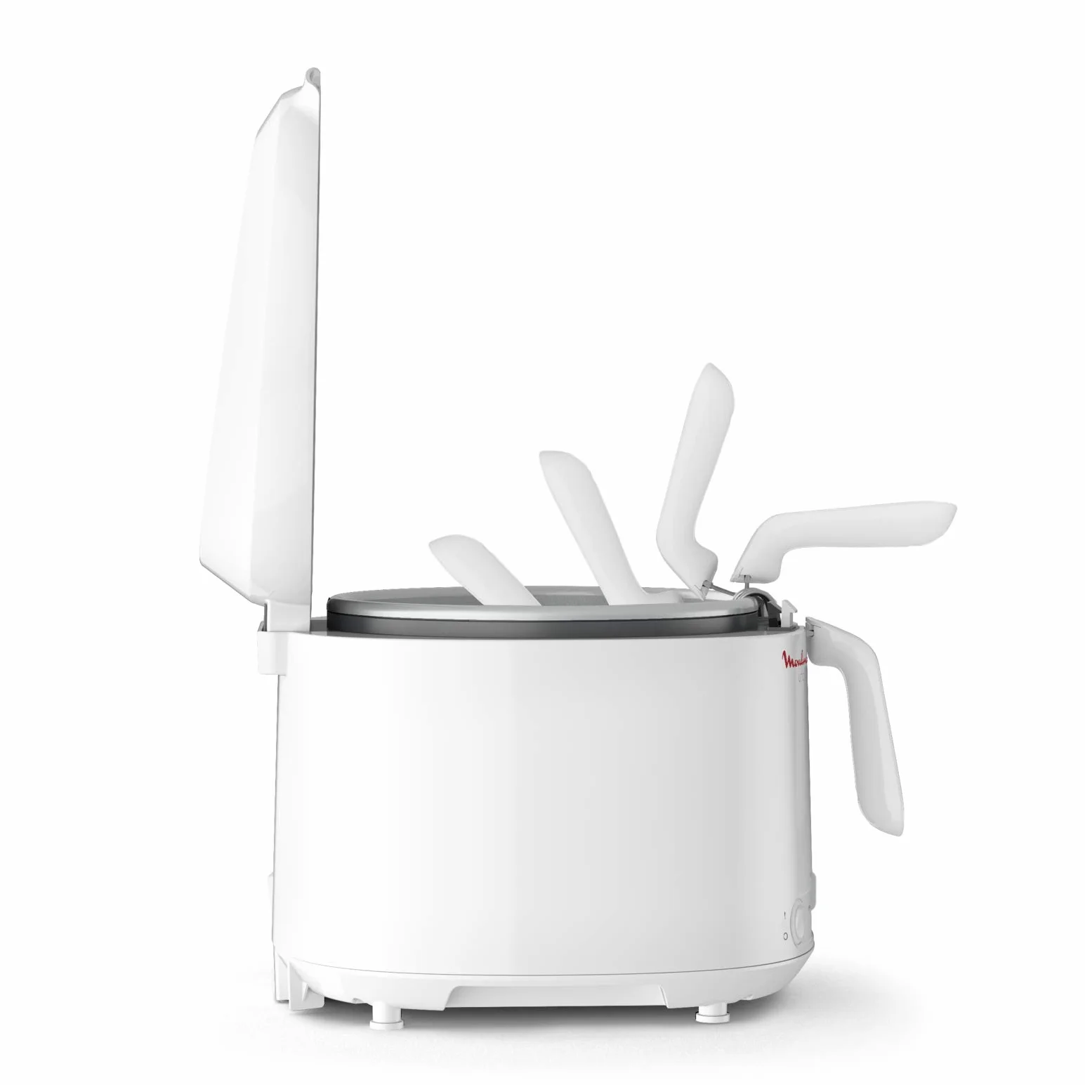 Moulinex - Freidora Uno AF2031 para 4 personas, capacidad de 1 kg, 1,8 l de aceite, color blanco