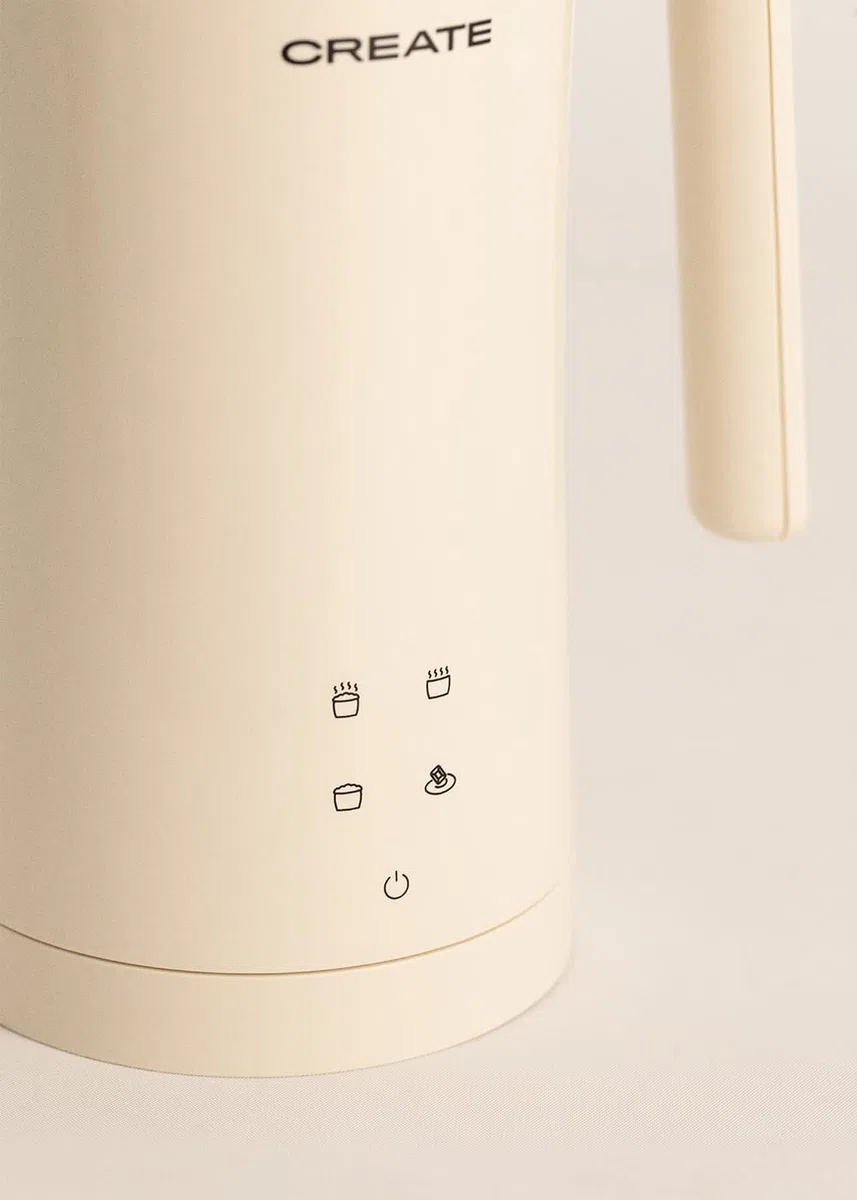 CREATE / PACK POTTS STYLANCE + MILKFROTHER/Cafetera Multicápsula Express y Espumador calentador de leche color Blanco roto