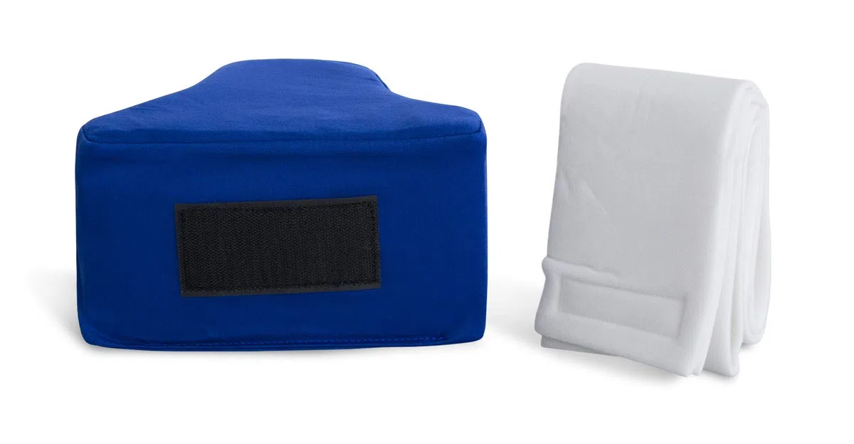 NYOrtho Separador de rodilla de cuña de abducción para recuperación de cirugía de cadera, almohada ortopédica de 4 pulgadas para soporte de piernas, prevención de contracturas y uso postoperatorio