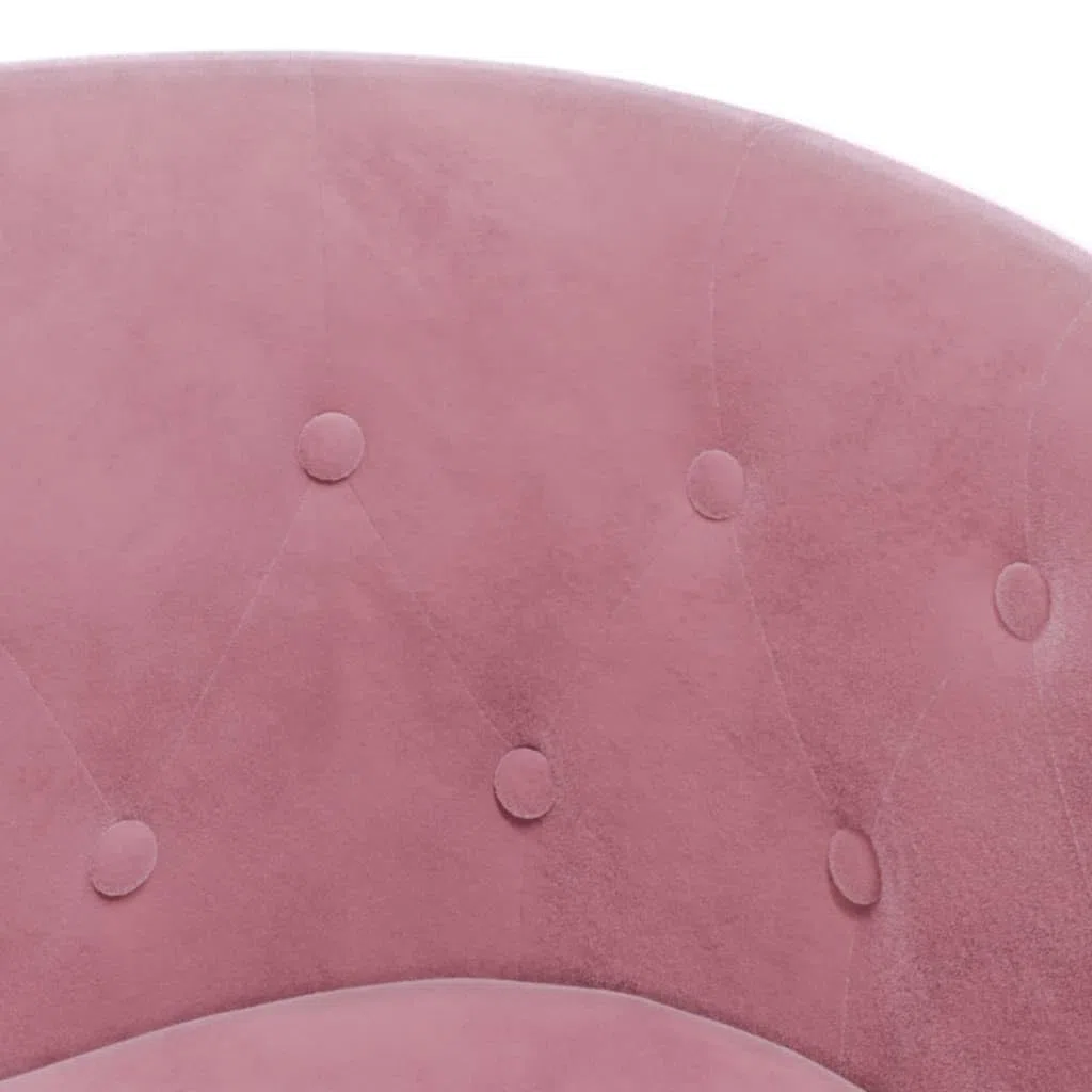 vidaXL Sillón, Silla con Respaldo Reposabrazos, Butaca de Relax Descanso TV, Asiento para Salón Oficina Dormitorio, Terciopelo Rosa