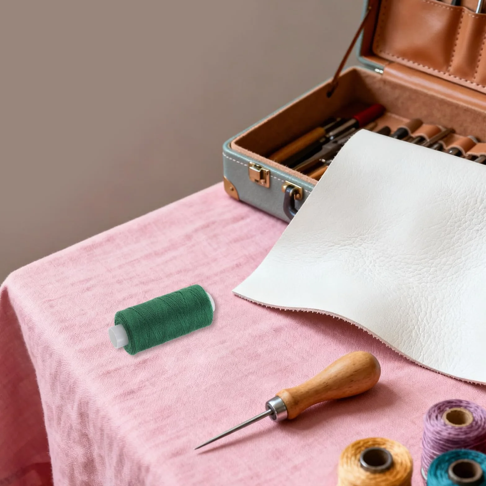 Hilos de Poliéster para Coser 400 Yardas 36 Colores Kit de Bobinas para Máquina y Mano, Carretes Preenrollados Duraderos para Manualidades, Acolchado y Costura Creativa