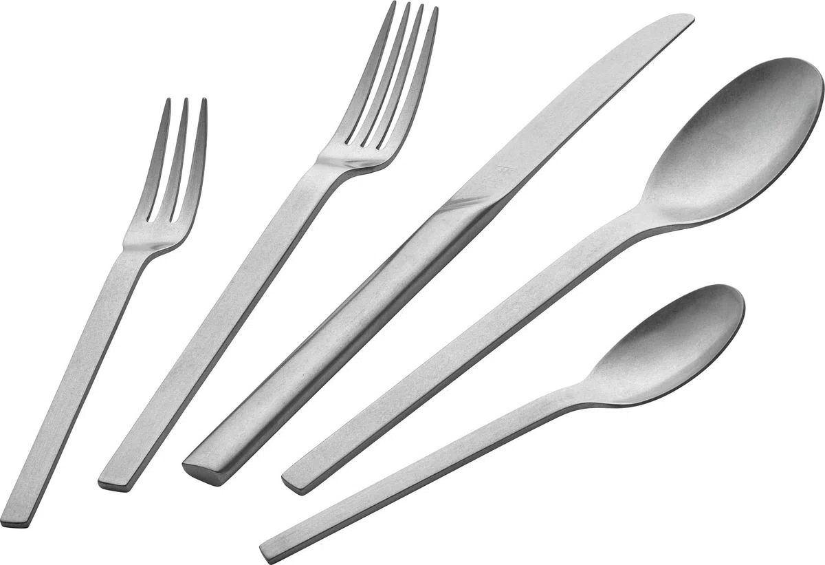 ZWILLING Cubertería de 68 piezas para 12 personas, acero inoxidable 18/10, diseño vintage, martillado, apto para lavavajillas