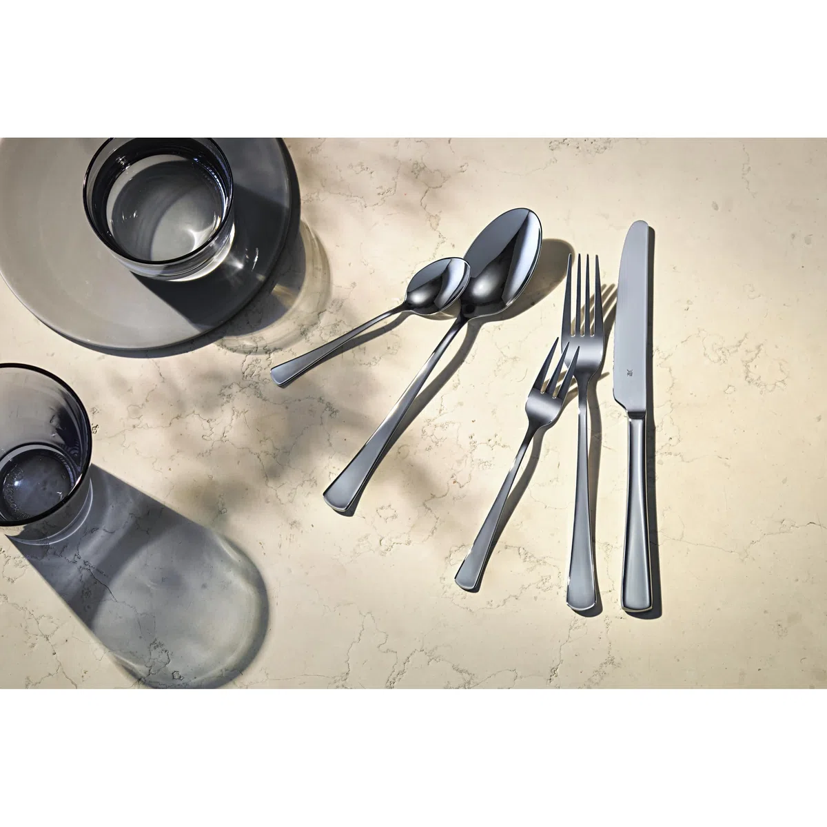 WMF Denver - Cubertería, 24 piezas, 6 comensales, cromargan protect, color plateado