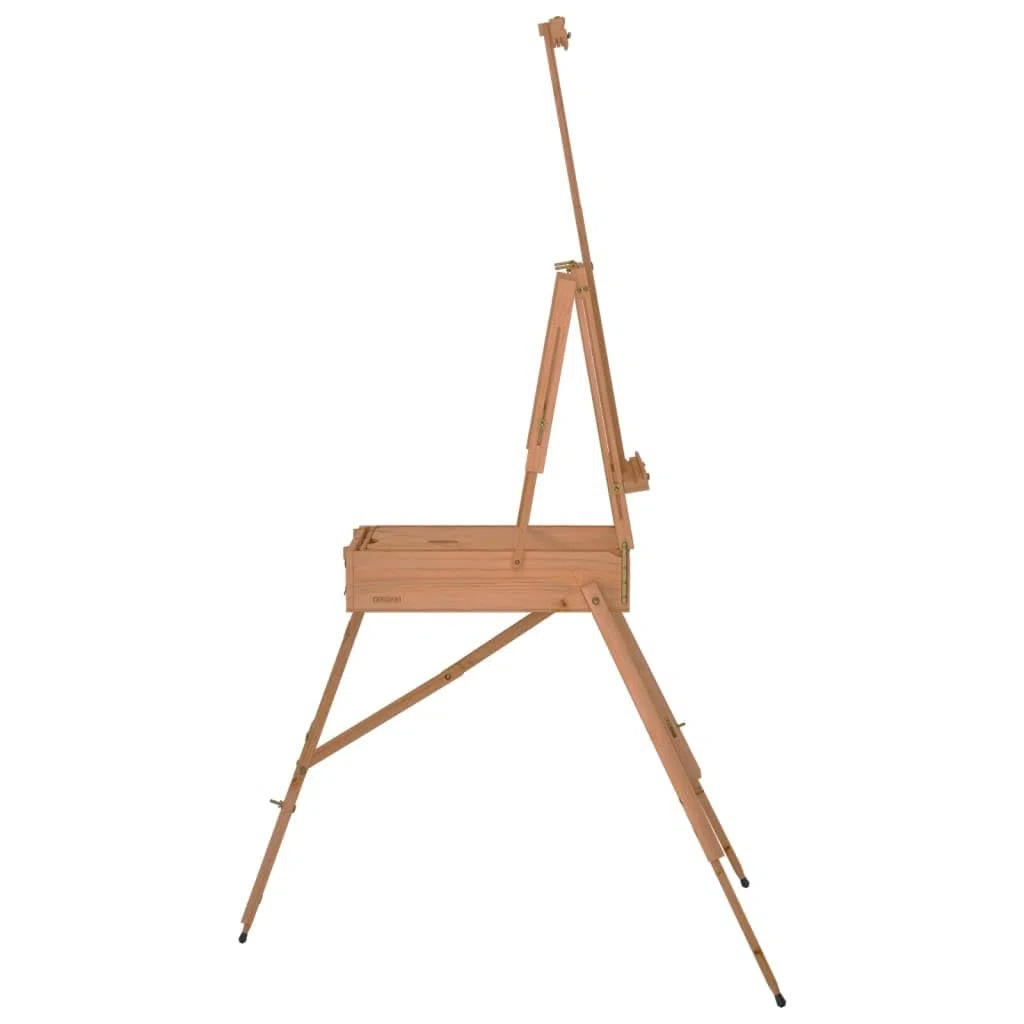 Caballete de madera de haya maciza, 81 x 121 x 173 cm, altura ajustable, para lienzos de hasta 86 cm, estable para pintura, presentación, taller, conferencia, oficina y exposición