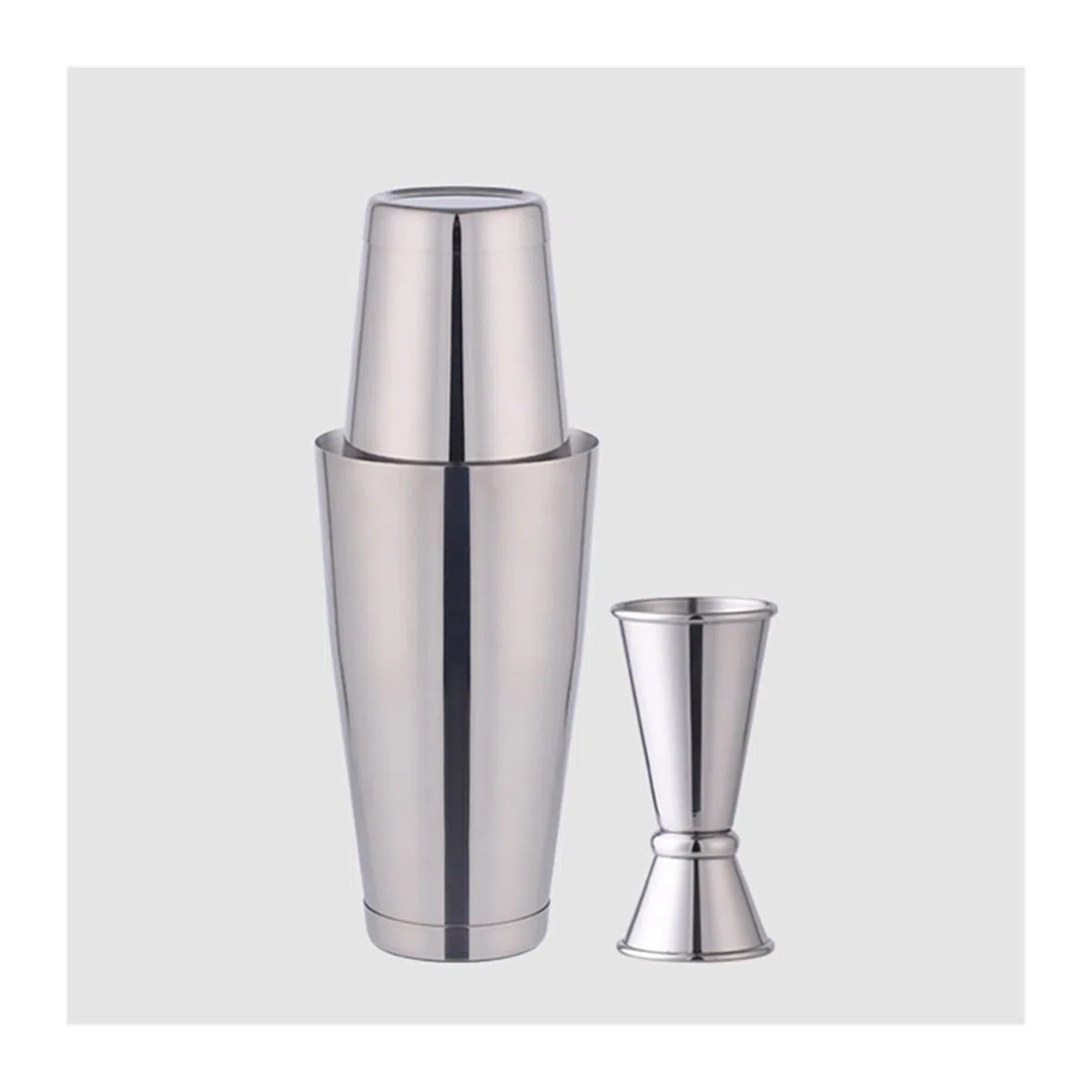 Mezclador de Vino Coctelera de cóctel 600 / 800ml Acero Inoxidable 28oz Boston Coctelera de cóctel con Accesorios de Barras de Jigger Herramientas de Barra Profesional Coctelera