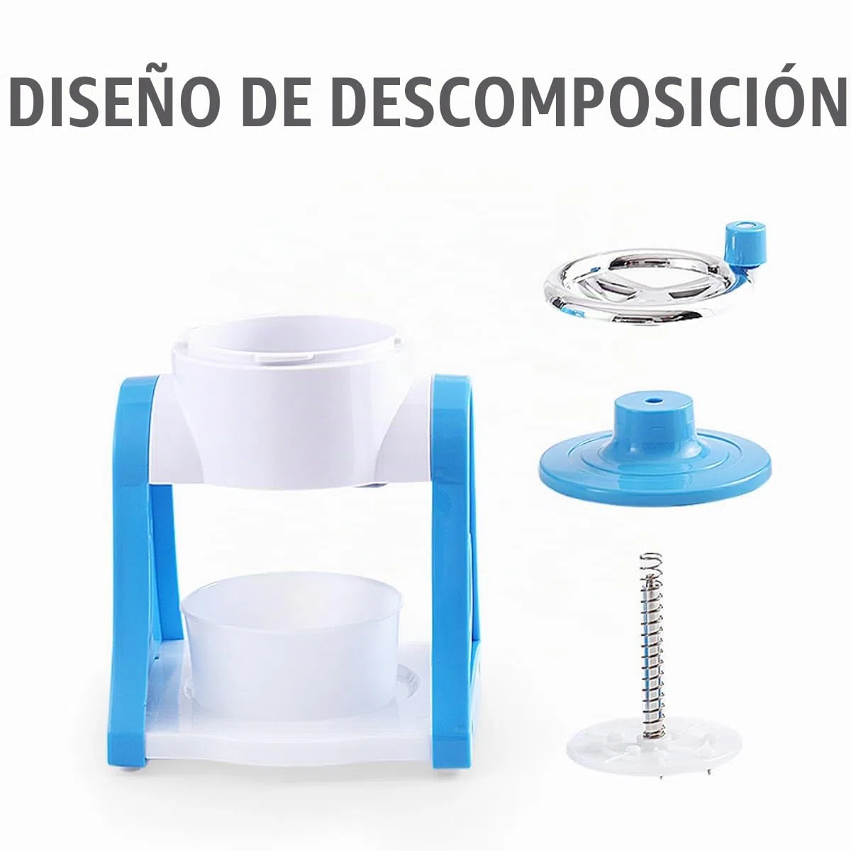 Hemobllo Máquina De Hielo Raspado A Mano Máquina para Hacer Granizados Máquina De Hielo Raspado Trituradora De Hielo Afeitadora De Hielo