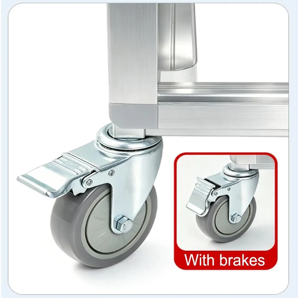 GRRICEPL Carrito de Aluminio con Ruedas para bandejas de panadería, Equipo para Hornear Pan | Carrito Comercial Para Bandejas De Pan, Estante Móvil Para Enfriamiento De Productos Horneados(47x62.5x179 cm/20)