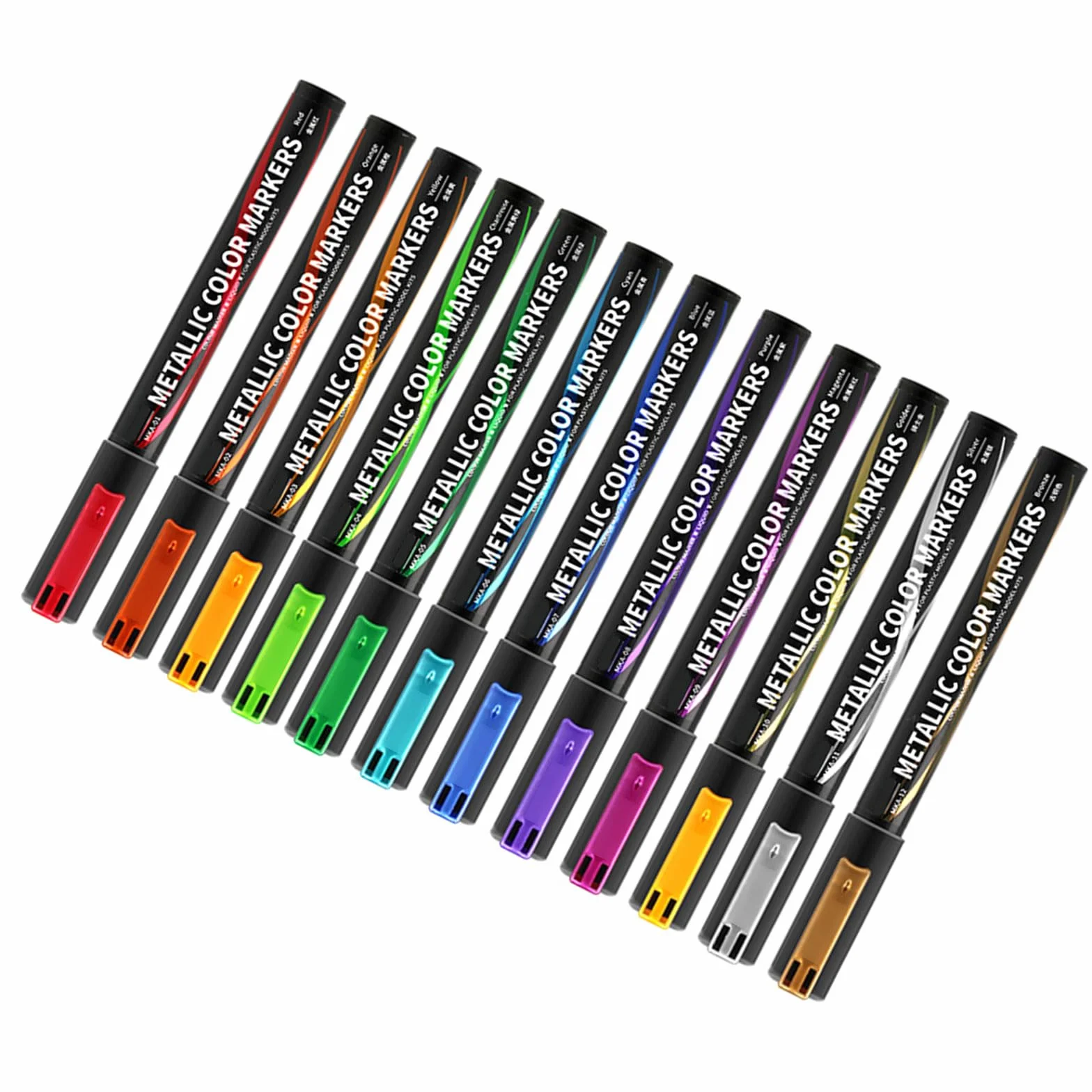 12 rotuladores metálicos para álbumes de recortes, accesorios metálicos para álbumes de recortes, accesorios metálicos para hacer tarjetas