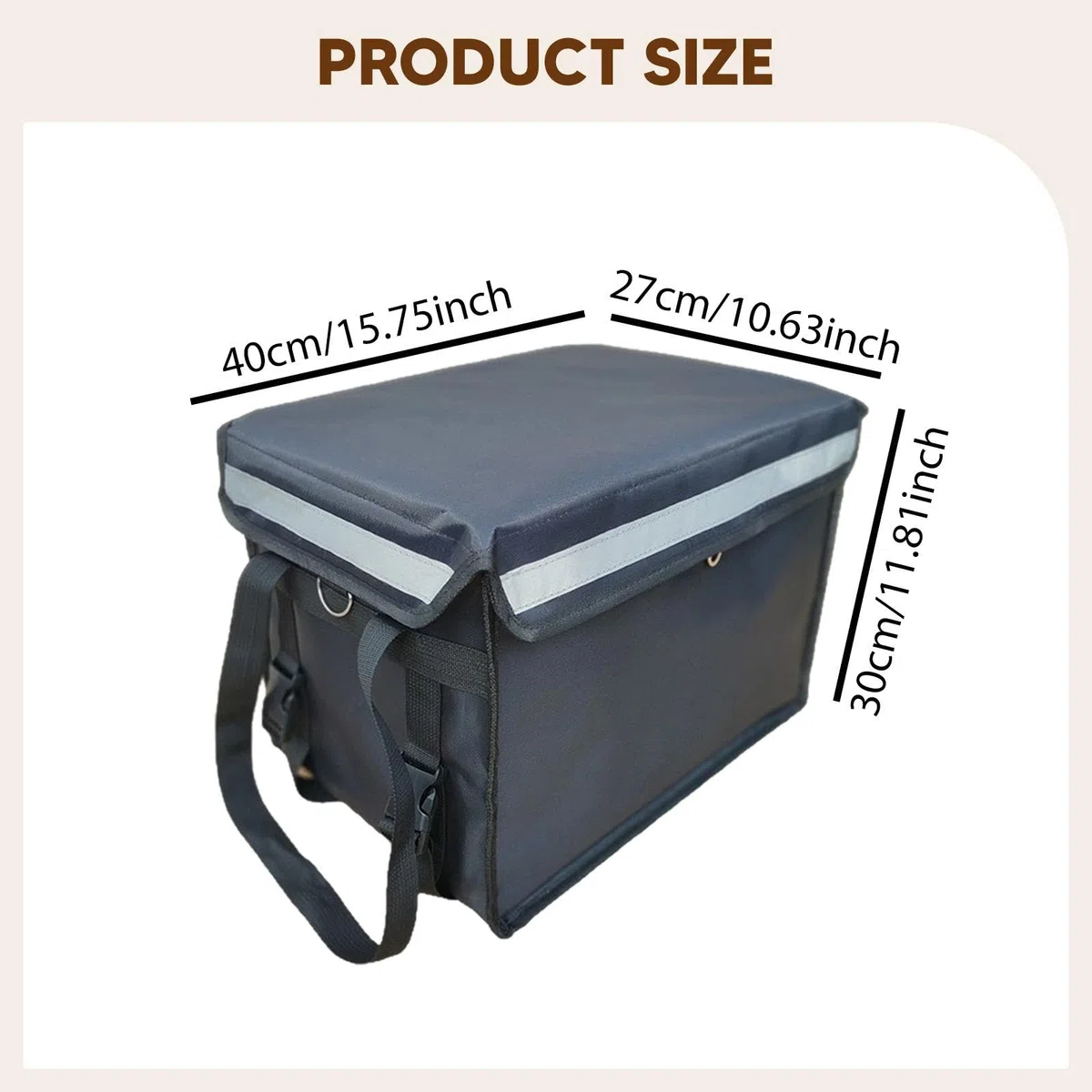 Contenedor Térmico Aislado para Entrega de Alimentos, Bolsa Enfriadora de 30 litros, Práctico, Versátil, Impermeable, para Alimentos Fríos, Contenedor, con Asa, Individual