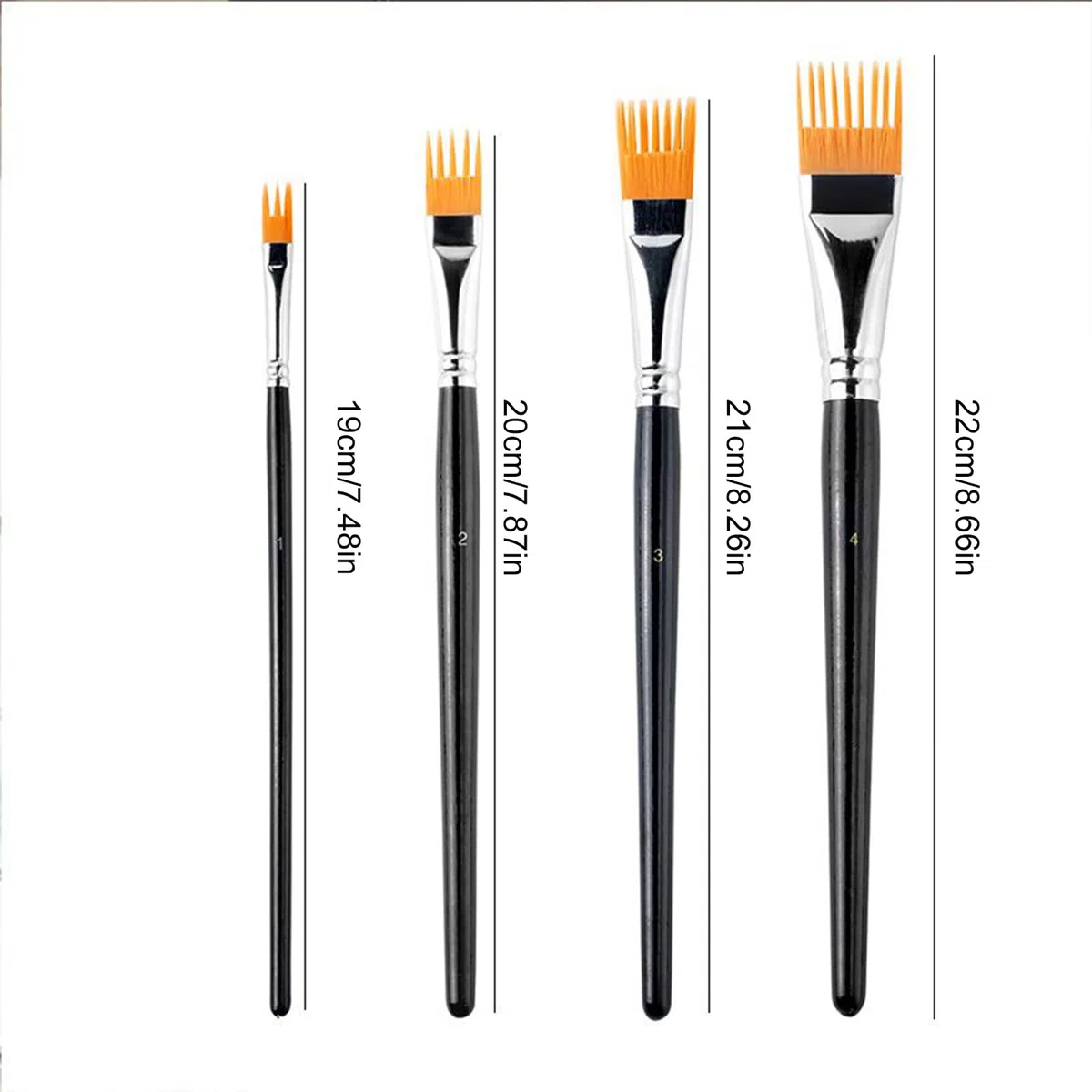 Pinceles De Pintura para Artistas, Ergonómico 4 Piezas Herramientas Pluma | Pinceles para | para Colorear en Clase Y Dibujo De Adultos