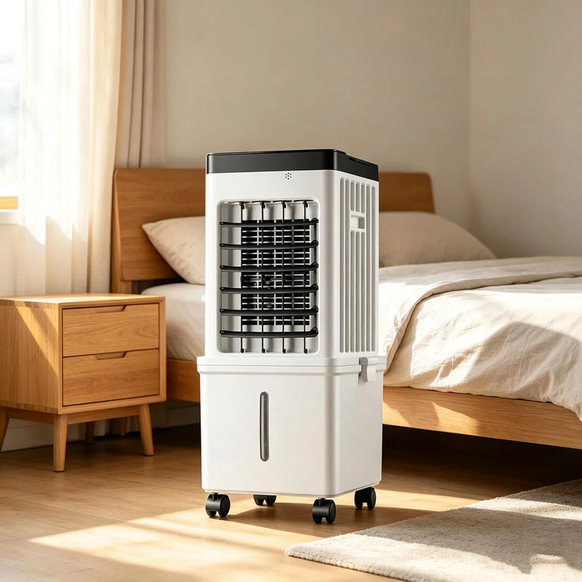Aire Acondicionado PortáTil Sin Tubo Con HumidificacióN 36–45 DB DepóSito De Agua ExtraíBle De MáS De 10 L Enfriador De Aire Con Temporizador De 8 Horas Para La Oficina