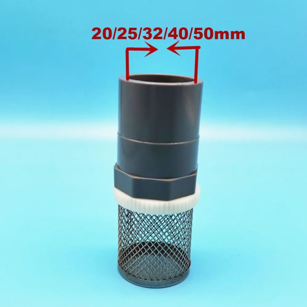 Filtro para Bomba de Agua, Filtro de PVC for Bomba Agua riego jardín, Accesorios tubería Acuario, 20/25/32/40/50mm, 1 Uds(Grijs,Inside Diameter 25mm)