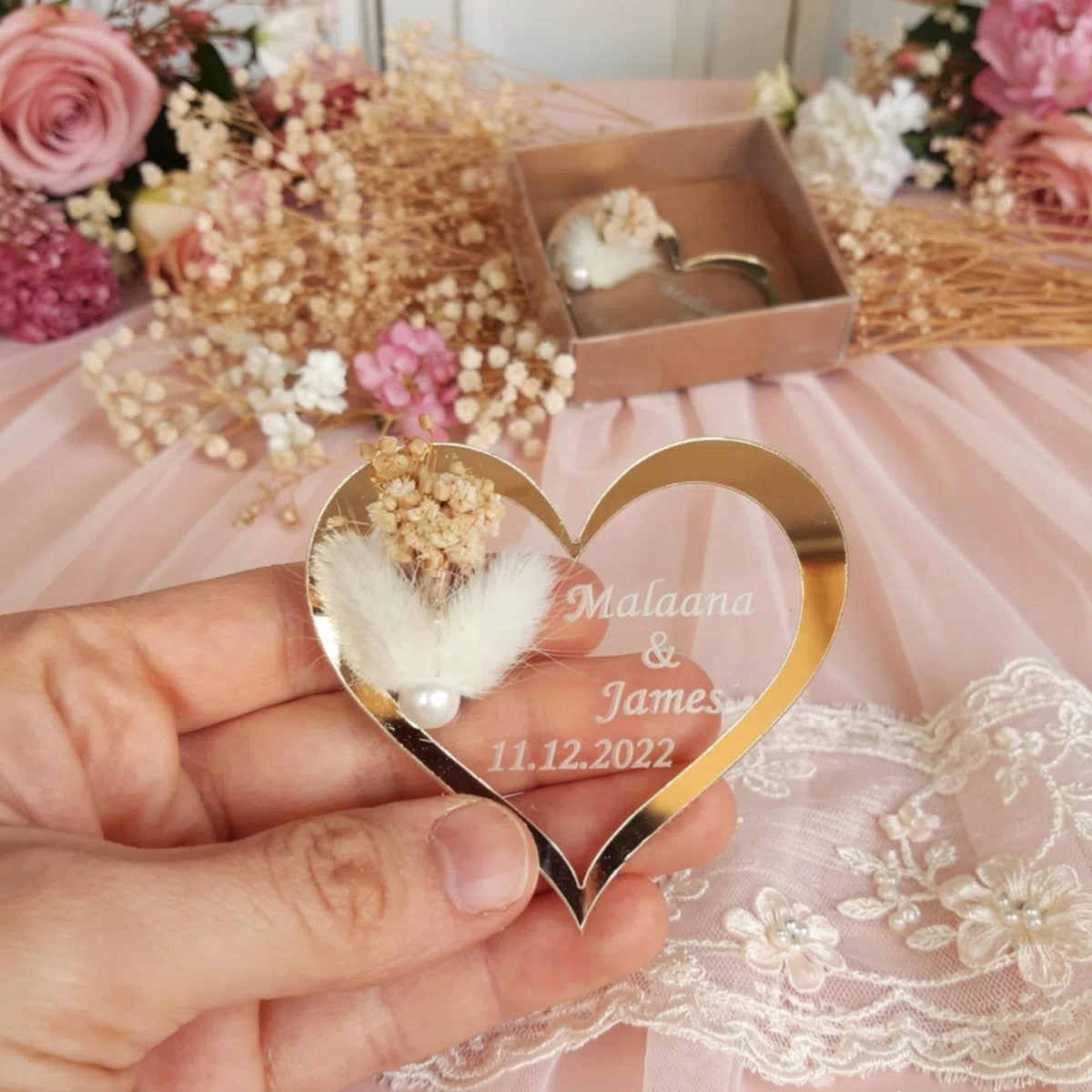 Regalos Invitados Boda, acrílica 18 Piezas imán Detalles Boda para Invitados, Recuerdos de Boda para Invitados, Detalles comunion Bautizo para Invitados
