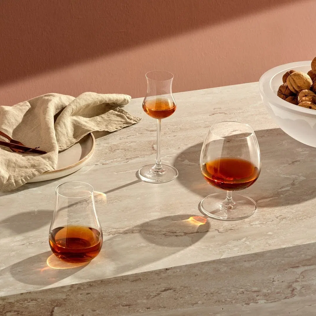 NUDE - Juego vintage de copas de coñac, cristal sin plomo, chupete de brandy, perfecto para el hogar, restaurantes y fiestas, juego de 2 vasos de cóctel