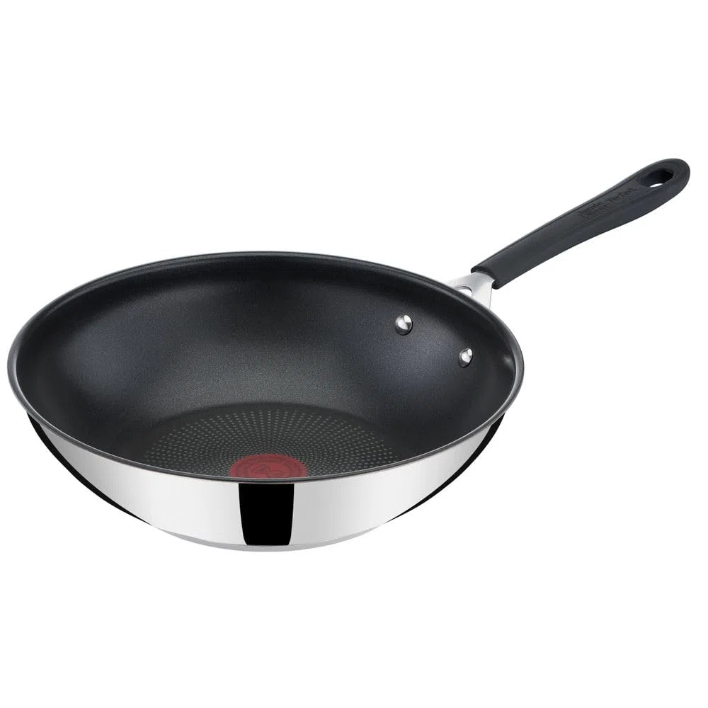 Tefal Jamie Oliver Quick & Easy E3031944 - Wok de inducción (acero inoxidable, 28 cm), color plateado