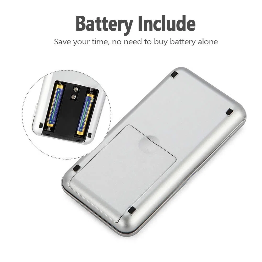 Báscula digital de bolsillo de 2 unidades, capacidad de 500 g, equilibrio de alta precisión, mini gramos electrónicos de recarga de peso, escala de alimentos, báscula de joyería, báscula de cocina