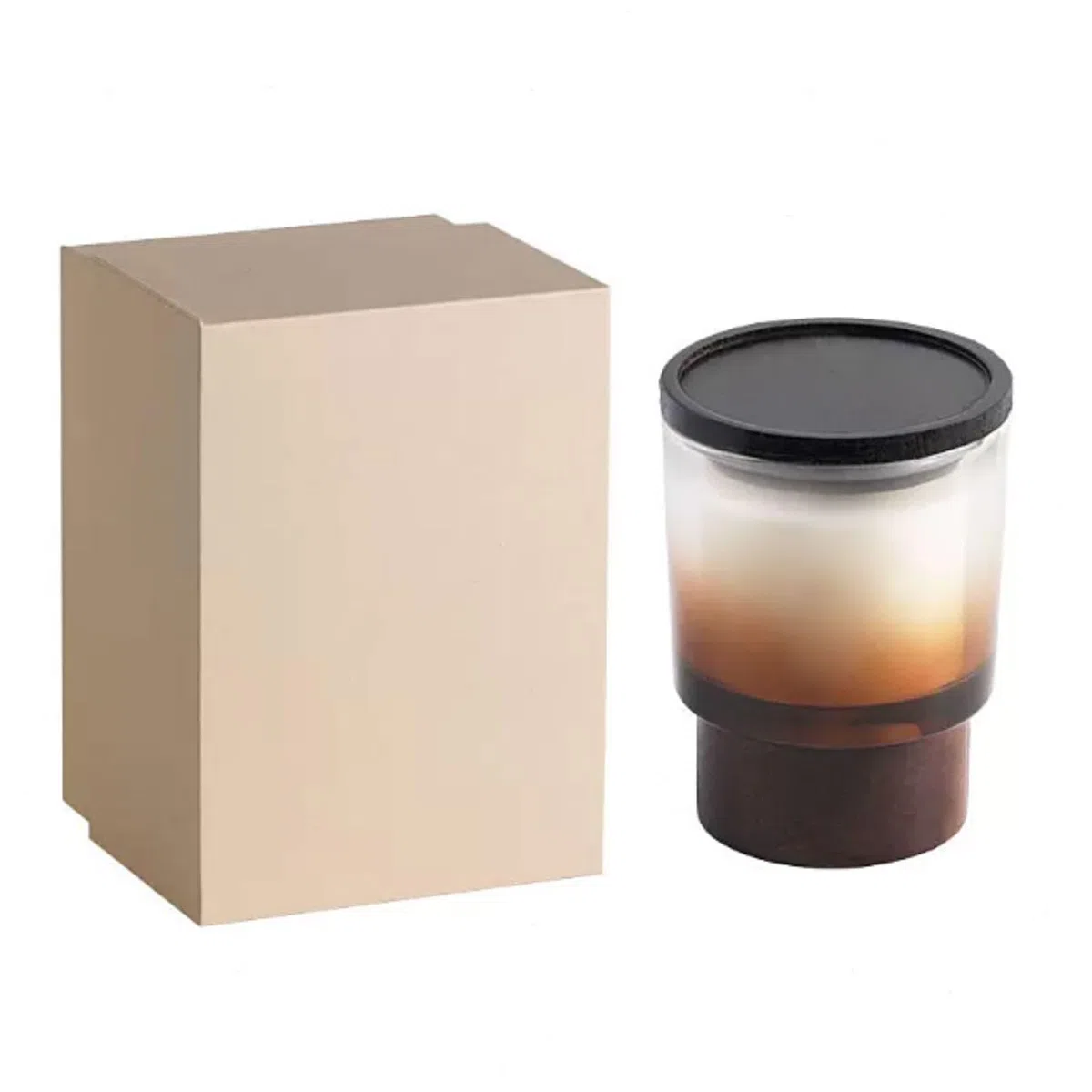Velas de vidrio y madera hechas con cera de soja y aceites esenciales, vela de aromaterapia reutilizable, de larga duración, perfumadas for el hogar(Gardenia)