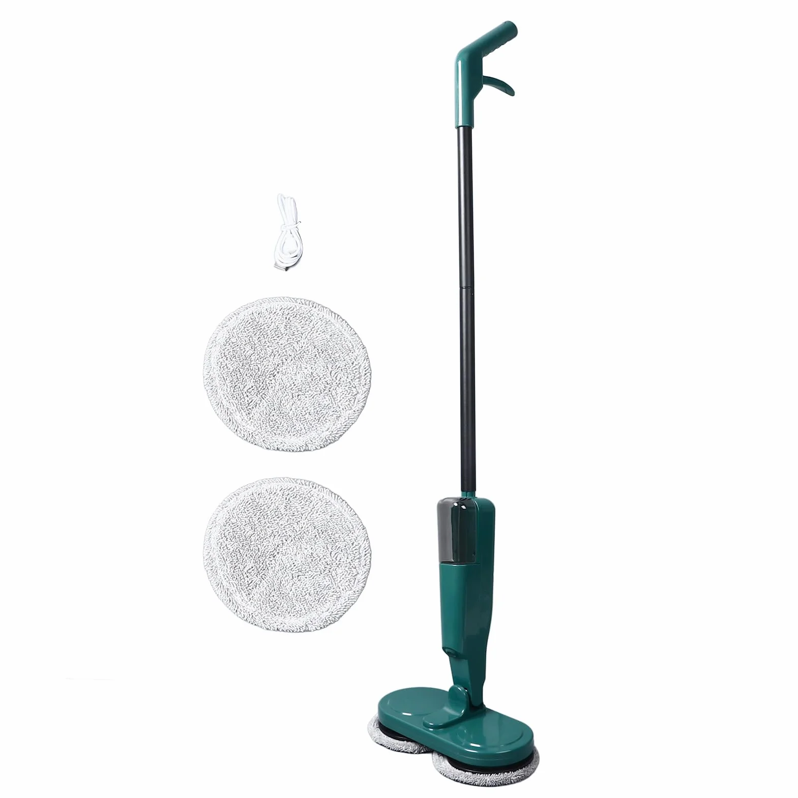 Generic Trapeador Giratorio Eléctrico, Trapeador Eléctrico Recargable Liviano para Piso de Baldosas para Piso de Mármol (Green), Generick5y68gdq1x-12