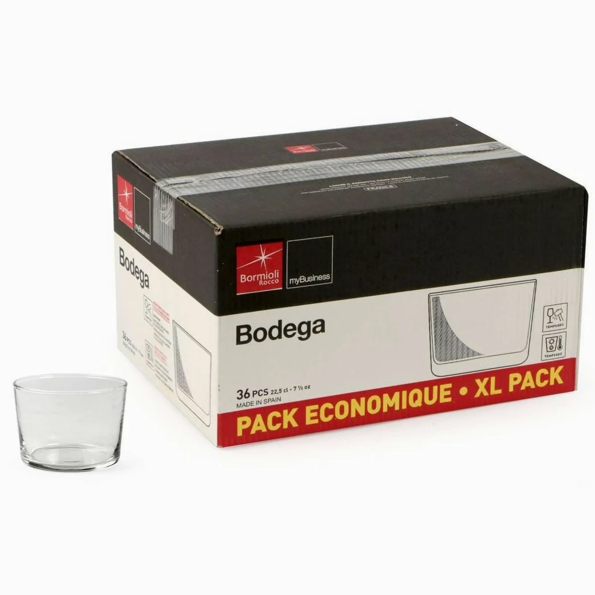 Bormioli Rocco 3029620 - Caja de 36 vasos Boa Mini de cristal, 20 cl