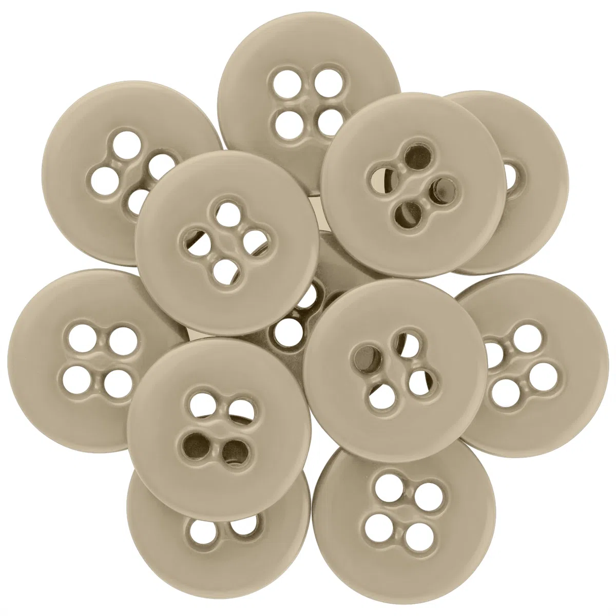 buttonmode Universal Suspender botones para pantalones, 17 mm 12 unidades