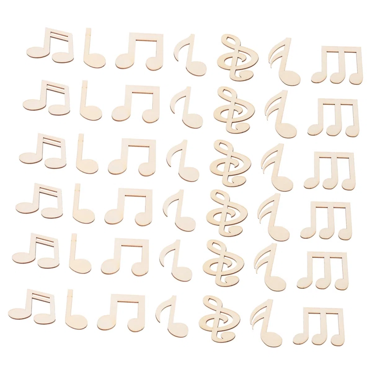 Cabilock 100piezas Notas Musicales De Madera Sin Terminar Piezas Para Manualidades Decoración De Madera Para Fiestas Recortes Para Proyectos De Suministros Para Fiestas Infantiles