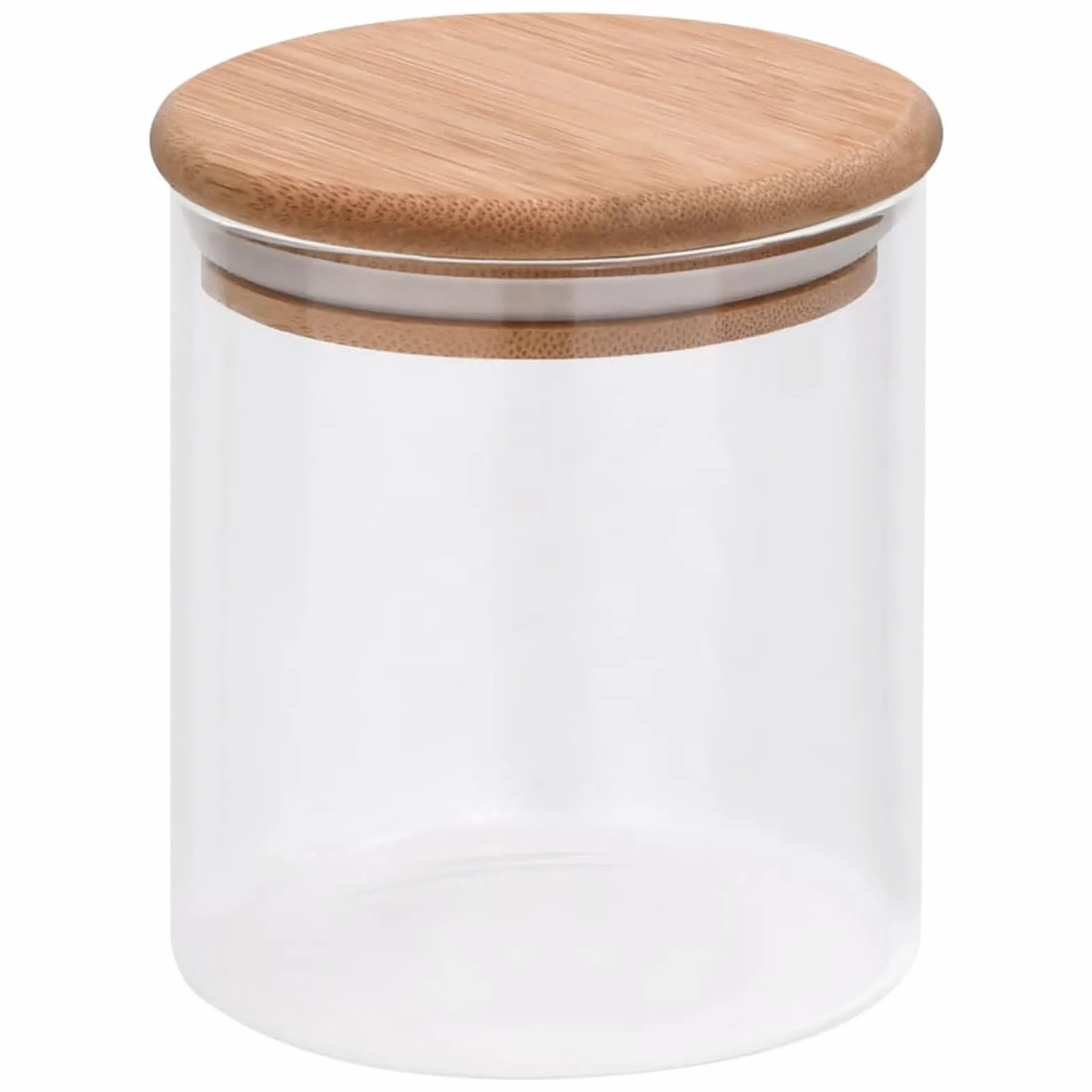 Homgoday Mobili - Tarros de cristal con tapa de bambú, 10 unidades, 600 ml, muebles de interior para salón, oficina, dormitorio