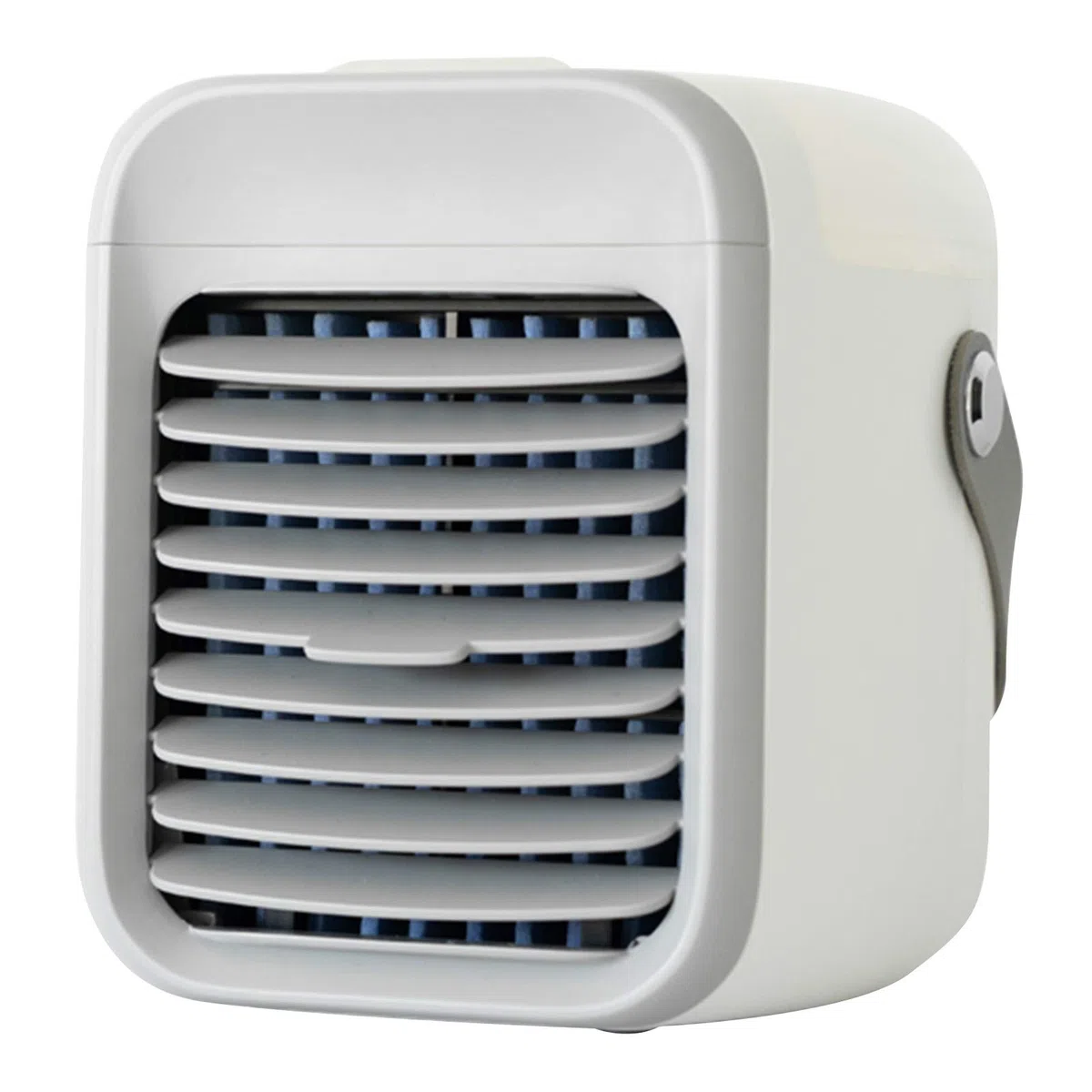 Mini Enfriador de Aire, Ventilador acondicionador portátil con función de filtración humidificador de refrigeración, 3 velocidades, luz nocturna, respetuoso con el medio ambiente, verano
