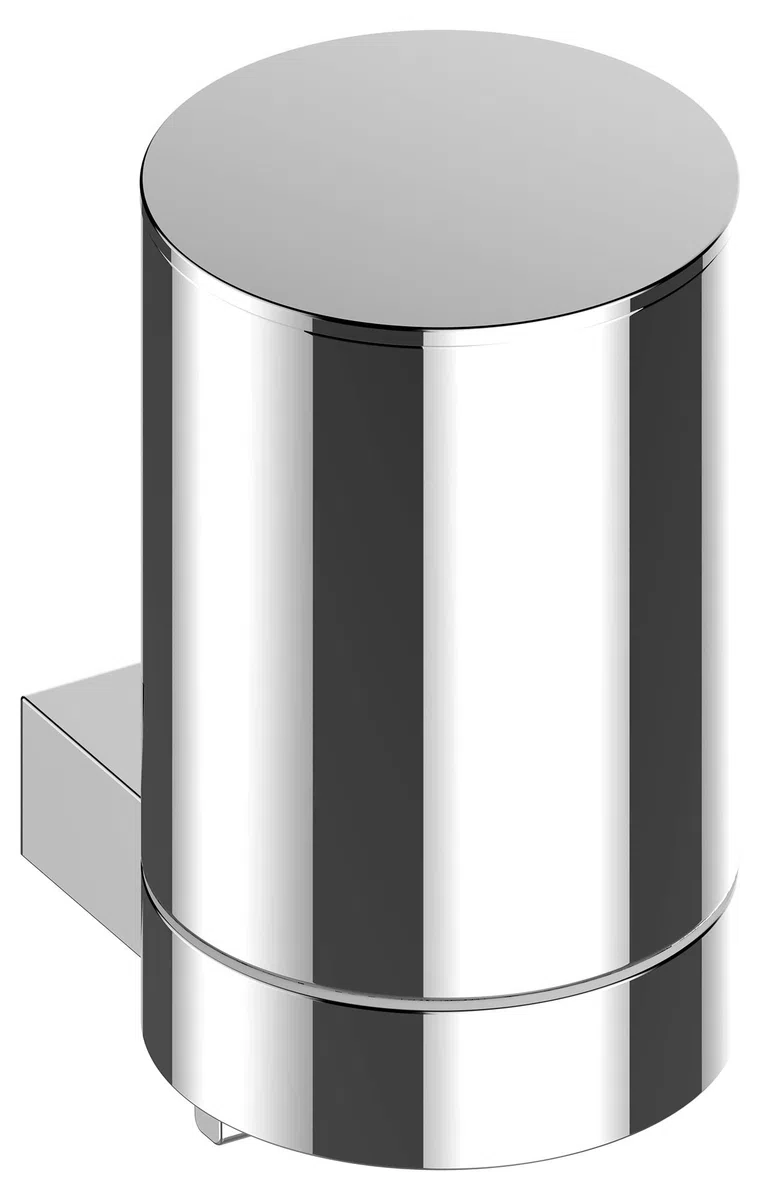 Keuco Plan Dispensador de jabón, 280 ml, Metal Cromado | Made in Germany, recargable, incl. tornillos y tacos, dosificador de loción para taladrar