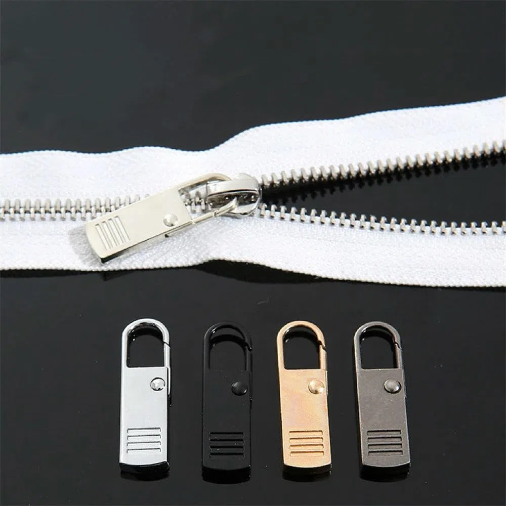 100 Uds tirador de cremallera de repuesto tirador de cremallera instantáneo desmontable para equipaje ropa mochilas abrigo DIY costura cabeza de cremallera-aleatorio