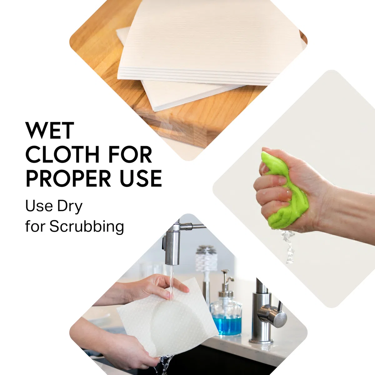 Paños de esponja de celulosa suecos - Paquete de 10 paños de limpieza ecológicos, reutilizables y sin olor para la cocina - Paño absorbente para platos (10 paños)